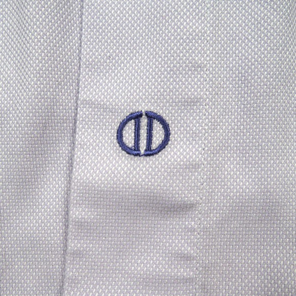 David Donahue Dress Shirt Mens 16.5 34 Trim Fit Purple Check Button Up Work - Picture 4 of 10